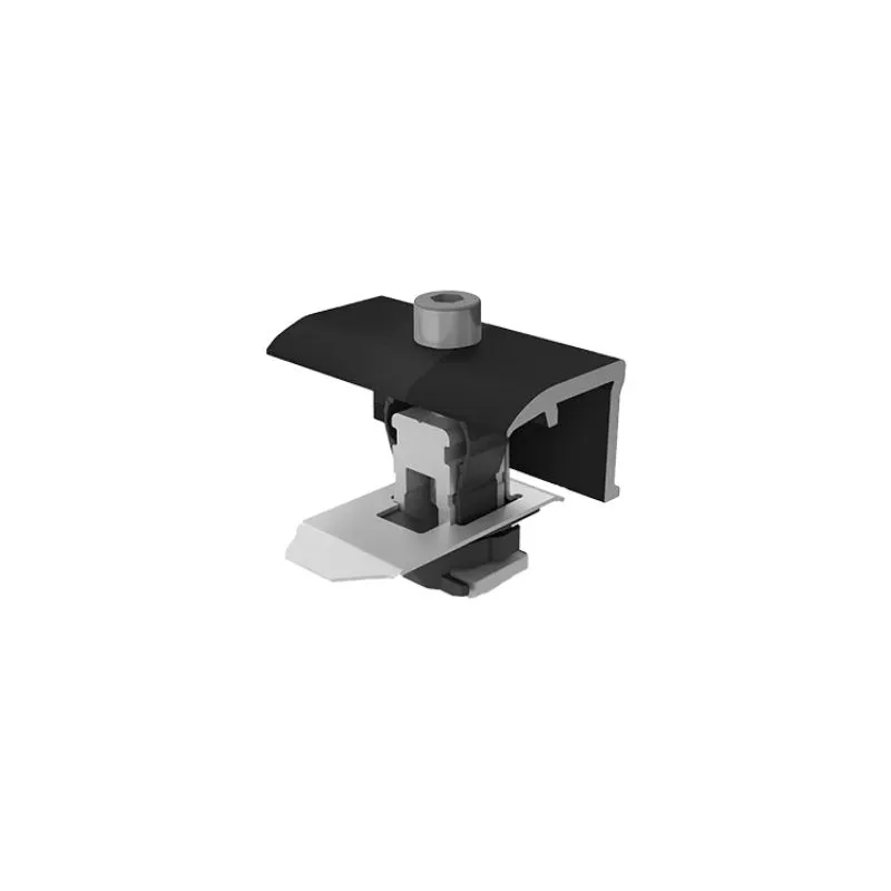 K2 Systems - Etrier Final Noir Clamp EC 25-40mm (gamme SingleRail/SolidRail)