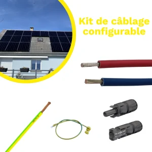 Kit de câblage DC pour panneaux solaires avec mise à la terre – Configurable sur-mesure