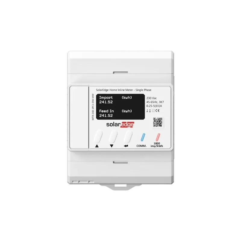 Compteur d'énergie SolarEdge Compteur traversant monophasé - Monophasé